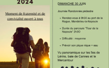 Randonnée avec Pique Nique le 30 juin 2024 sur Mandelieu